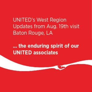 Louisiana Flooding, Baton Rouge, Coca-Cola UNITED, Relief, associates, employees, updates