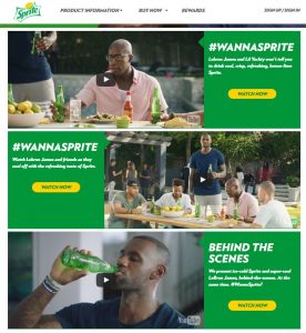 LeBron James; New Flavors; Sprite Cherry; Sprite Cherry Zero; 2017;