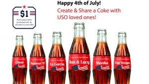 USO Share a Coke bottles Cans