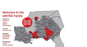 map of southern coca cola facilities