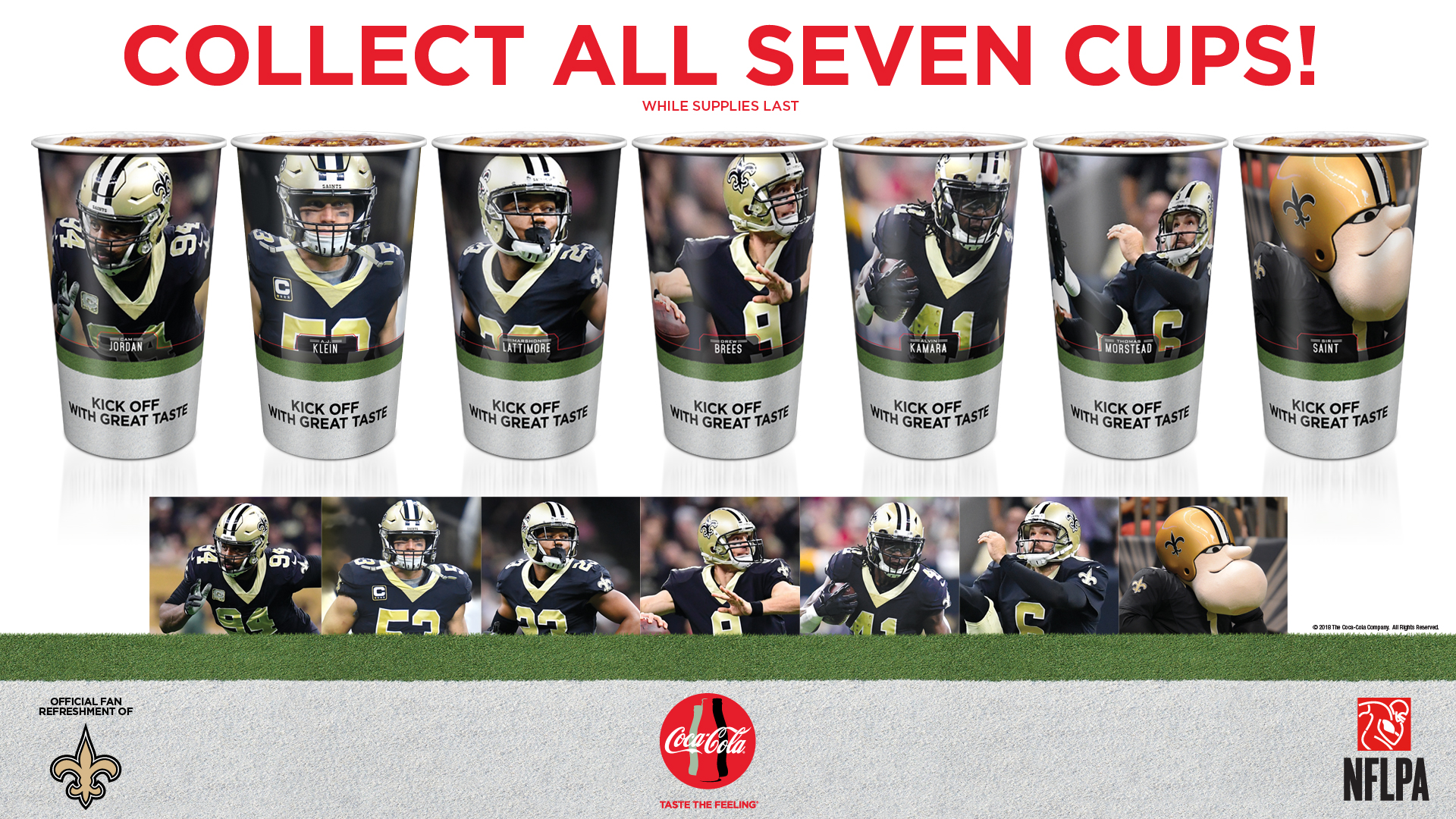 coca-cola united saints cups