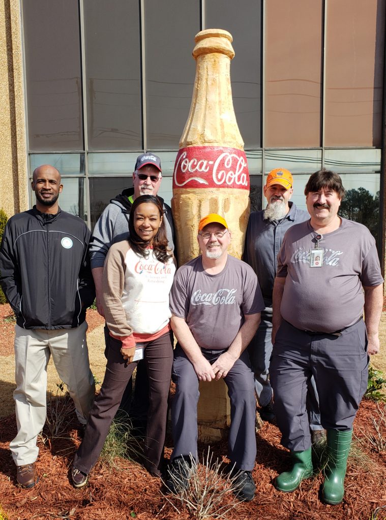 Marietta Coca-Cola, wood iconic Coca-Cola bottle, chainsaw professional, Brian Ruth