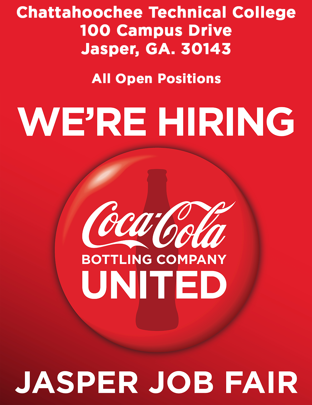 We're Hiring_Jasper CocaCola UNITED